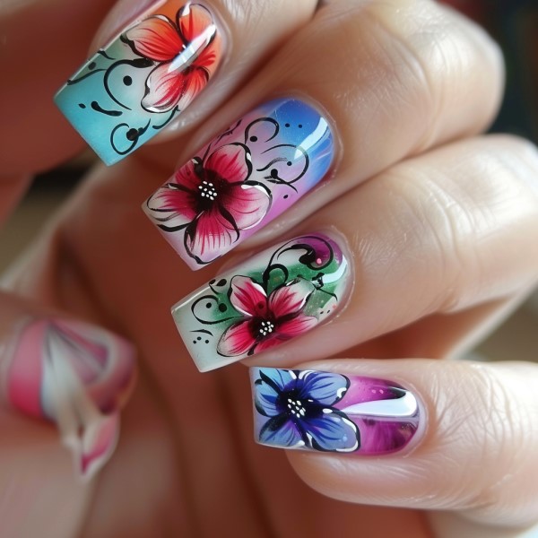 flower nails designs