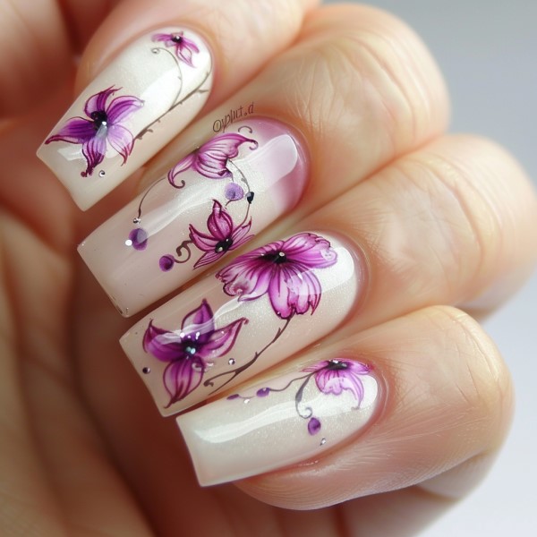 flower nails designs