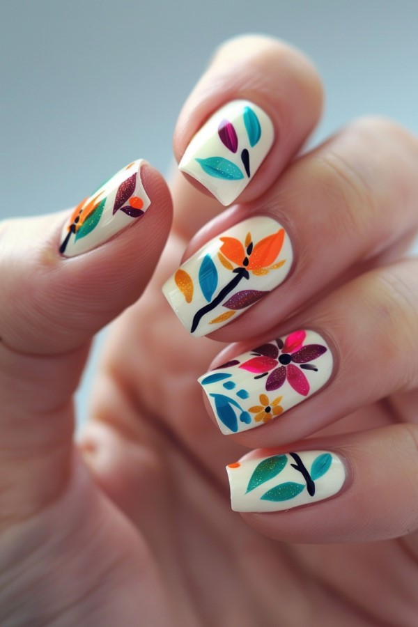 flower nails designs