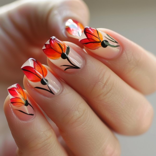 flower nails designs