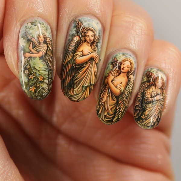 angel nails designs