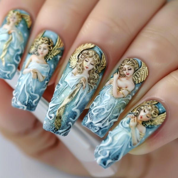 angel nails designs