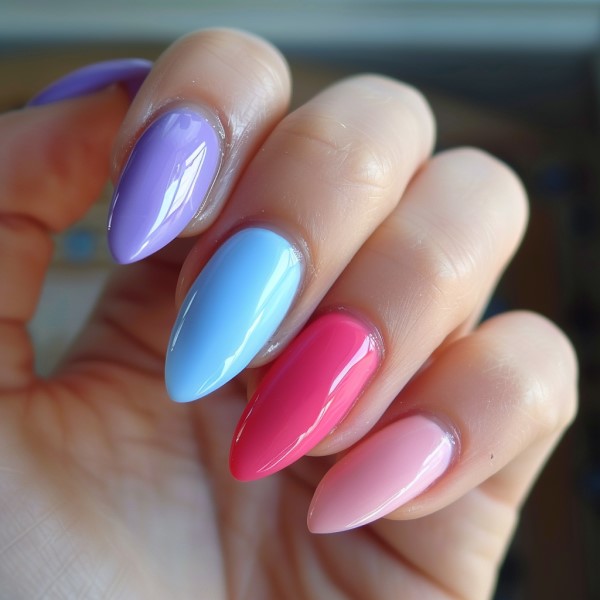 summer pastel colors nails