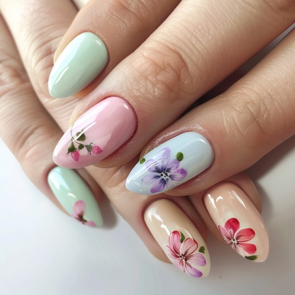 easy flower nail designs