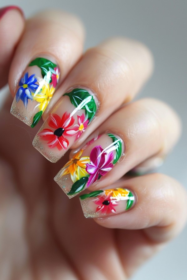 Flower nails design