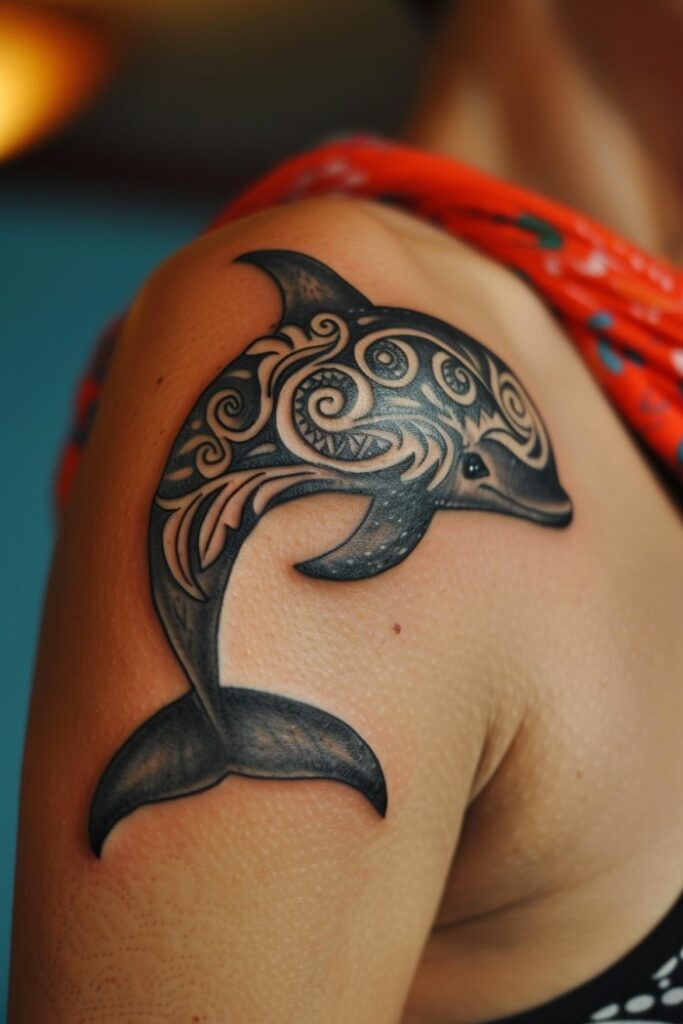 Tribal Dolphin Tattoo