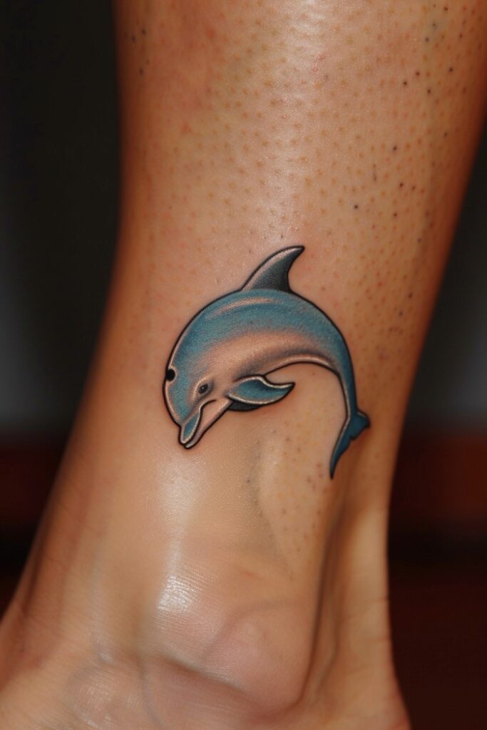 Simple Dolphin Tattoo