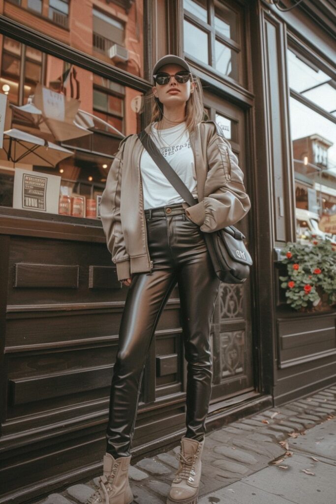 Faux Leather Pants Outfit