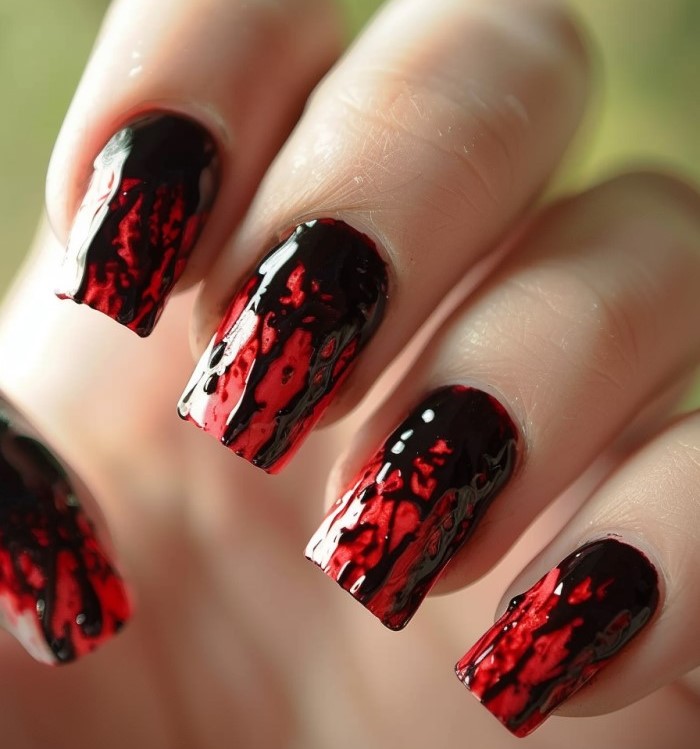 Gothic Themed Nail Designs