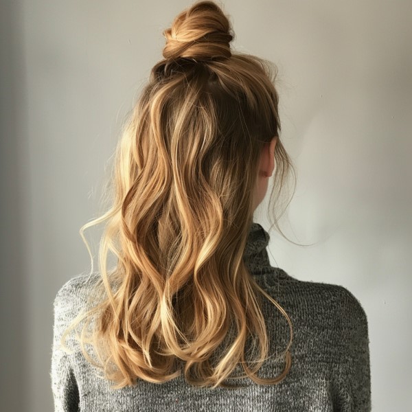 half up top knot