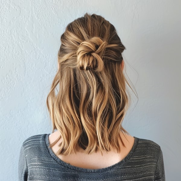 Half up top knot