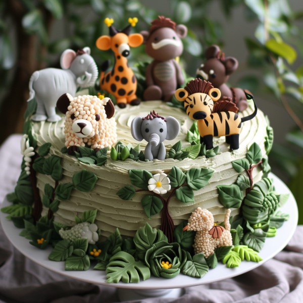 Zoo Birthday Cake