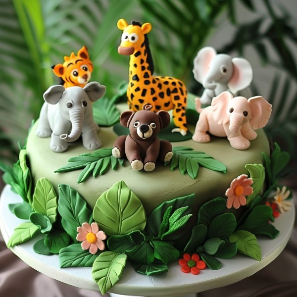 Zoo Birthday Cake