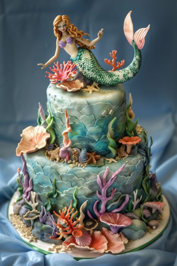 Mermaid Birthday Cake