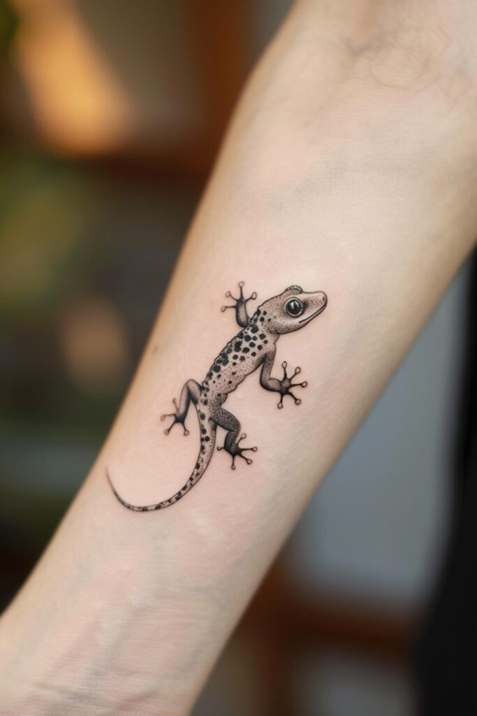 Small Arm Lizard Tattoo