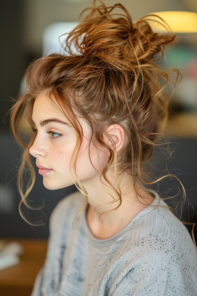 Women's Hairstyle: Messy Bun