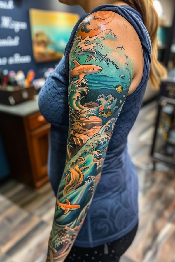 Ocean Tattoo Designs for Women