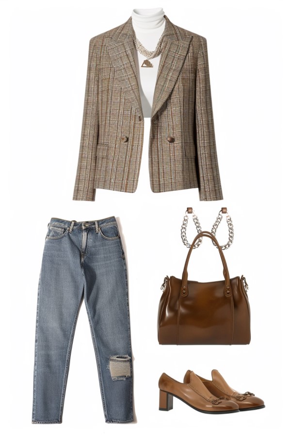 Plaid Fall Casual Outfit for women