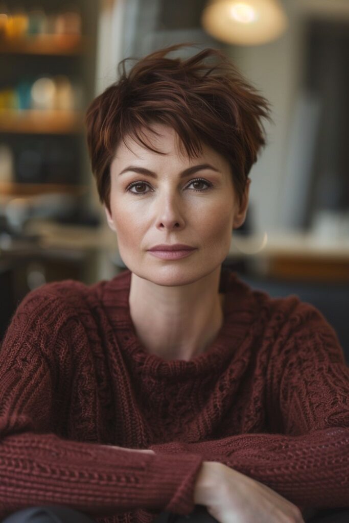 Woman with a Pixie Haircut