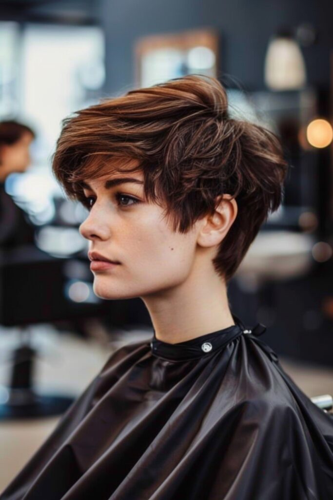 Woman with a Pixie Haircut