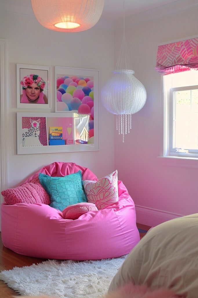 Girls Bedroom Decor Beanbag Chair