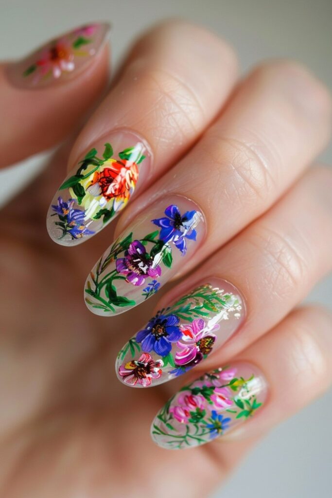 Nail art and designs flowers