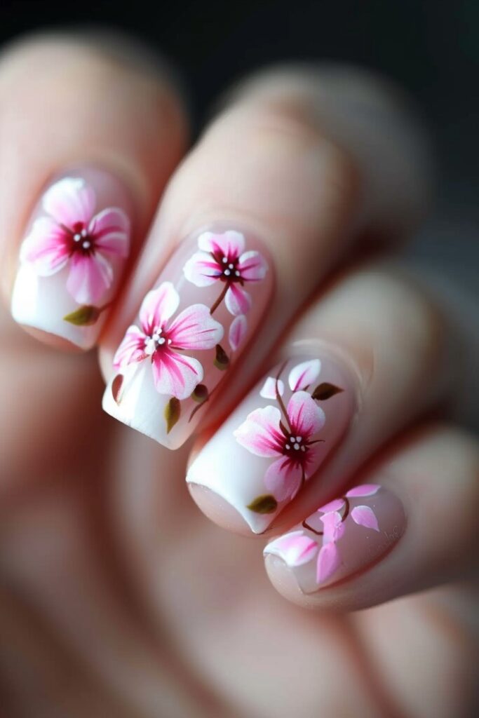 Nail art and designs flowers