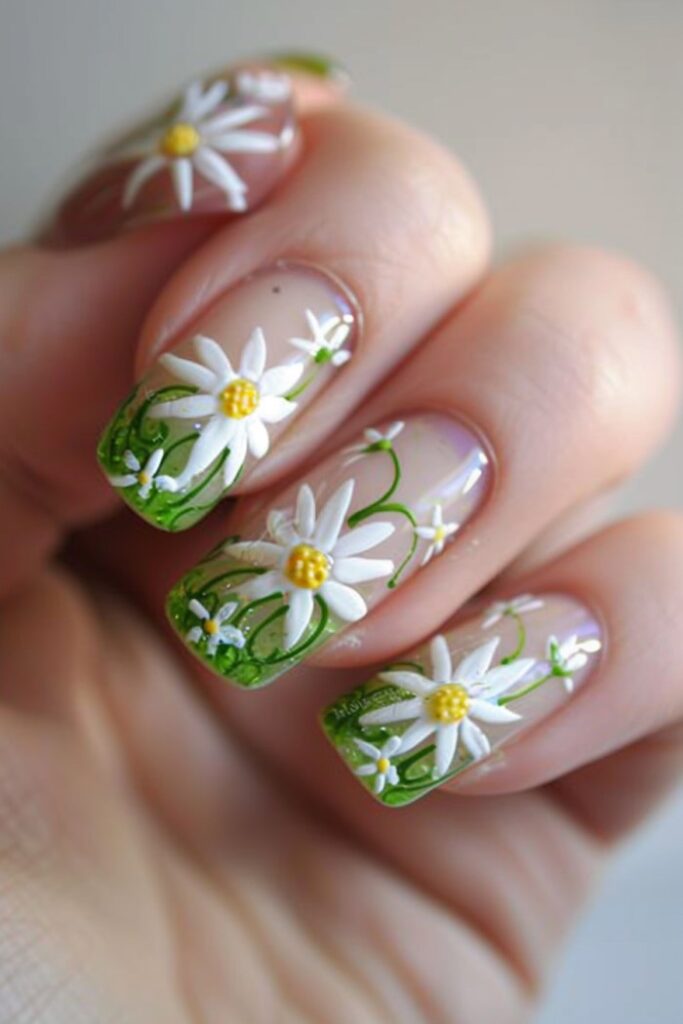 Nail art and designs flowers