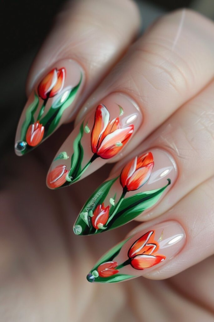 Nail art and designs flowers