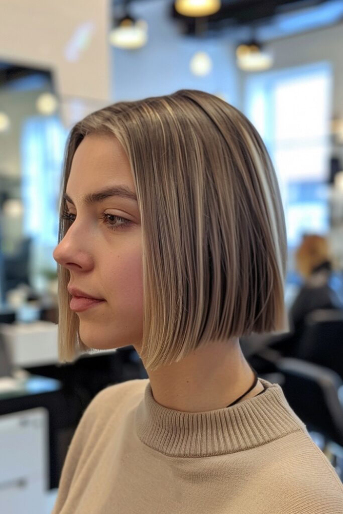 Woman's Blunt Bob Haircut